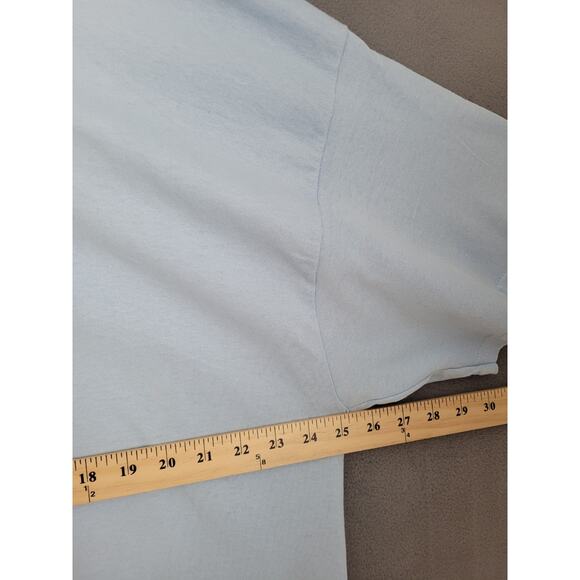 9TH LIFE Wanted Mens Tee Light Blue Short Sleeve T-Shirt XXL - Picture 5 of 9